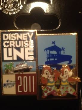 Disney Cruise Line 2011 Chip & Dale Castaway Cay Slide  pin collectible [Barcode 400000917320] - Main Image 1