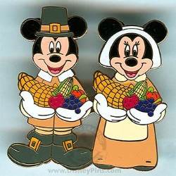 Thanksgiving - Pilgrims Mickey And Minnie - Disney pin collectible [Barcode 400000917504] - Main Image 1