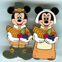 WDW - Mickey & Minnie Mouse Pilgrims 2005  pin collectible - Main Image 1