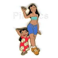 DLR - Stitch with Flags and Fireworks