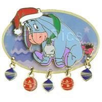 Disney Store - Eeyore in Santa Hat (Dangle)  pin collectible - Main Image 1