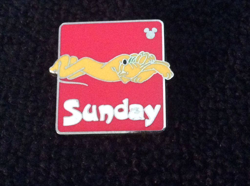 WDW- 2013 Hidden Mickey Series- Days of the week Pluto- Sunday - Pin pin collectible - Main Image 1