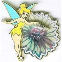 Tinker Bell Watercolor - Flower  pin collectible - Main Image 1