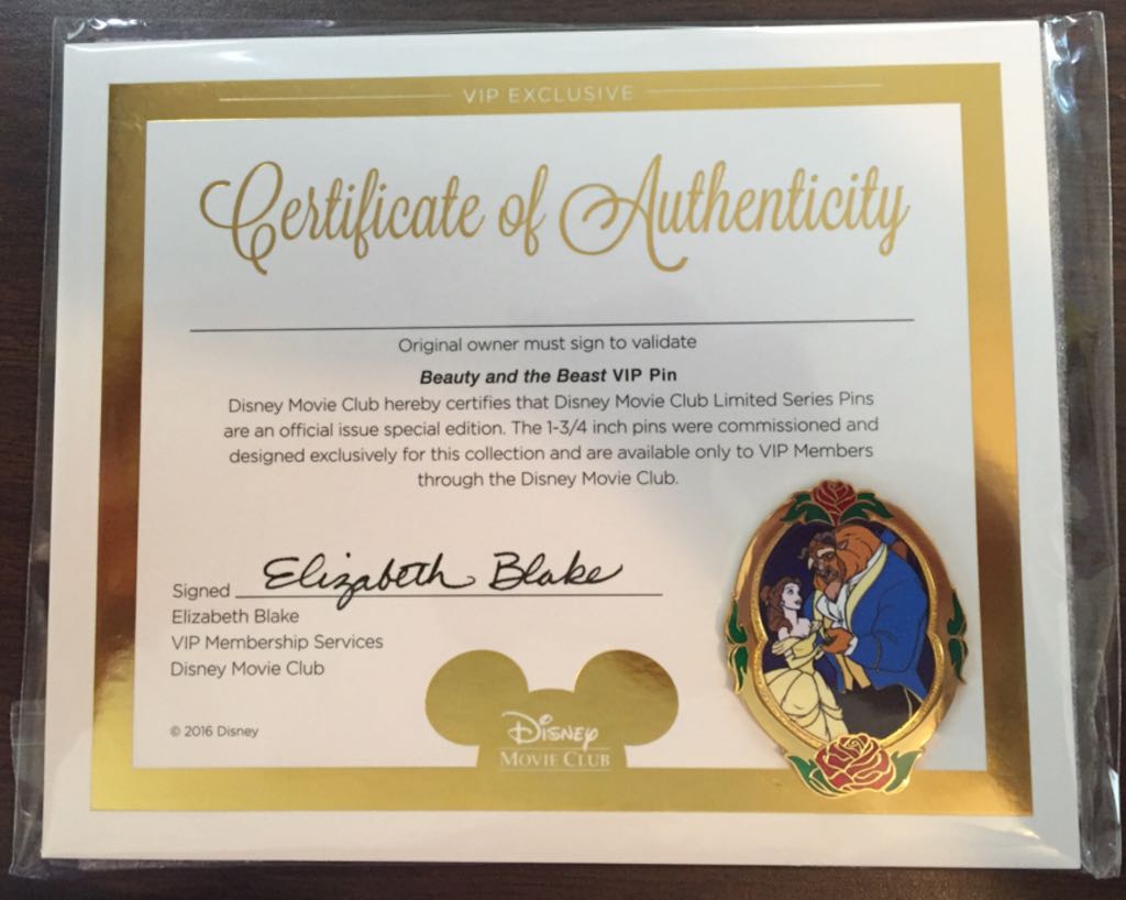 Beauty And The Beast VIP Pin - Disney pin collectible - Main Image 2