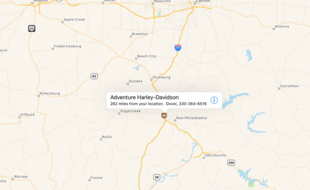 Harley Davidson, Dover, OH, Adventure Harley Davidson  pin collectible - Main Image 2