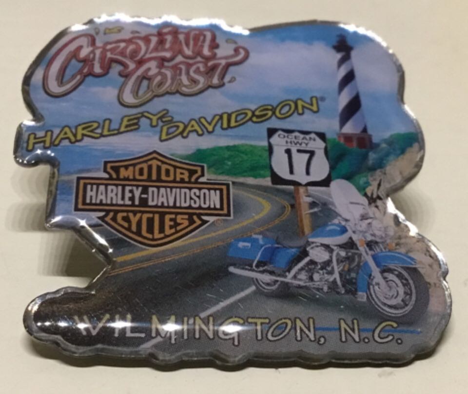 Harley Davidson, Wilmington, NC, Carolina Coast  pin collectible - Main Image 1