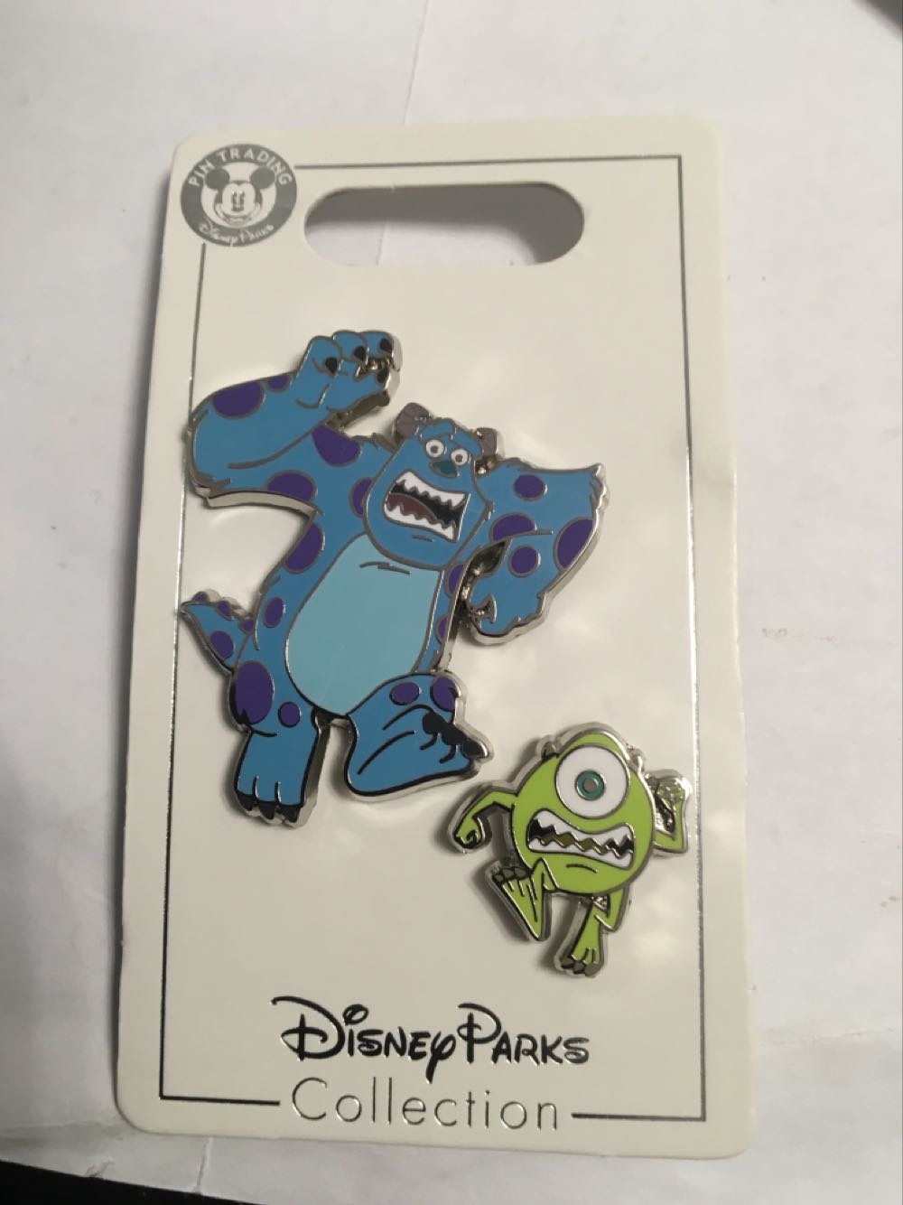 Mike & Sulley Running Pin Set X2 Different Cards  pin collectible [Barcode 400008766654] - Main Image 3