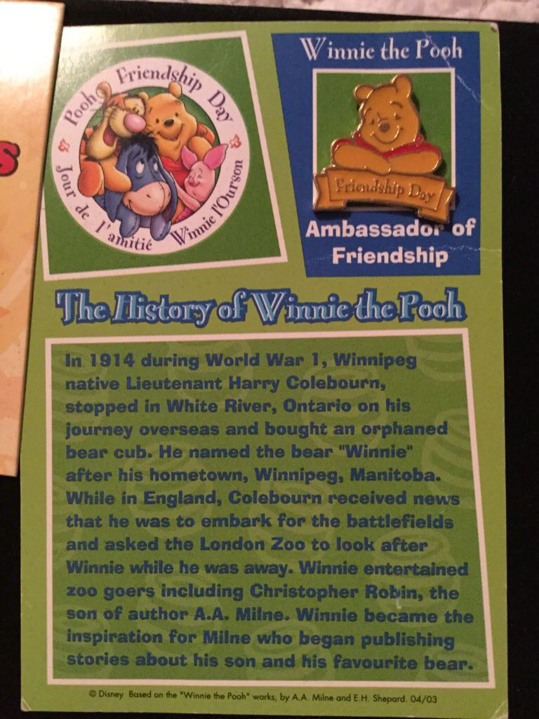 Pooh Friendship Day - Pin pin collectible - Main Image 1