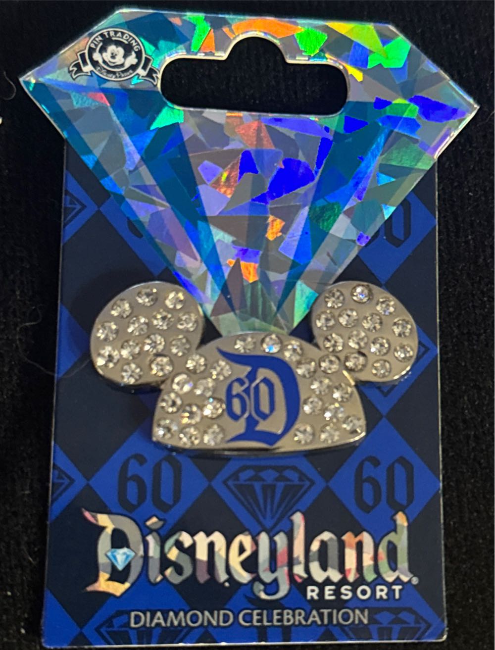 60th Anniversary Jeweled Mickey Ears - Disney pin collectible [Barcode 400009165623] - Main Image 3