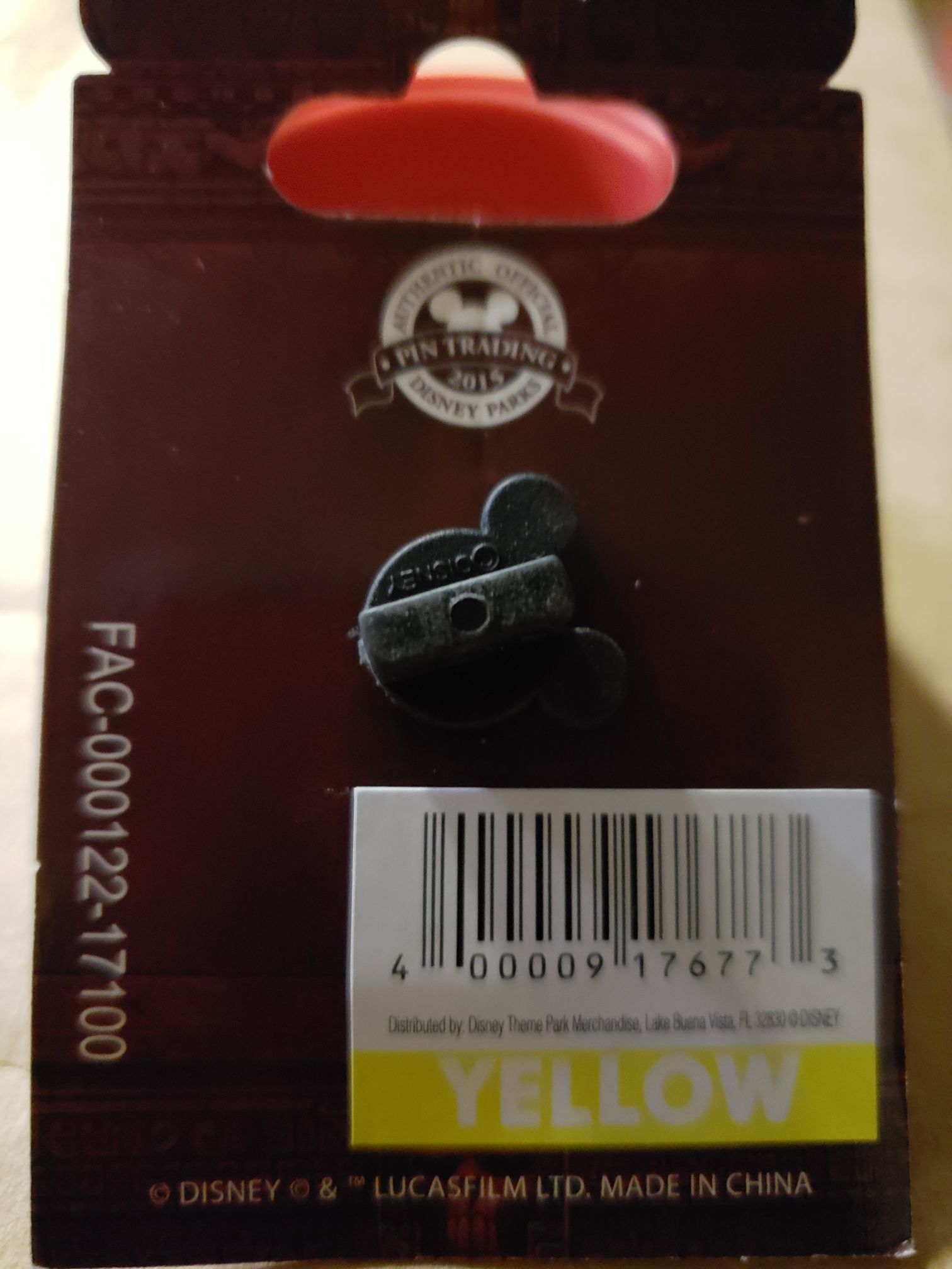 Indiana Jones Swinging (Mickey Mouse) - Disney Parks Pin - Rack pin collectible [Barcode 400009176773] - Main Image 2