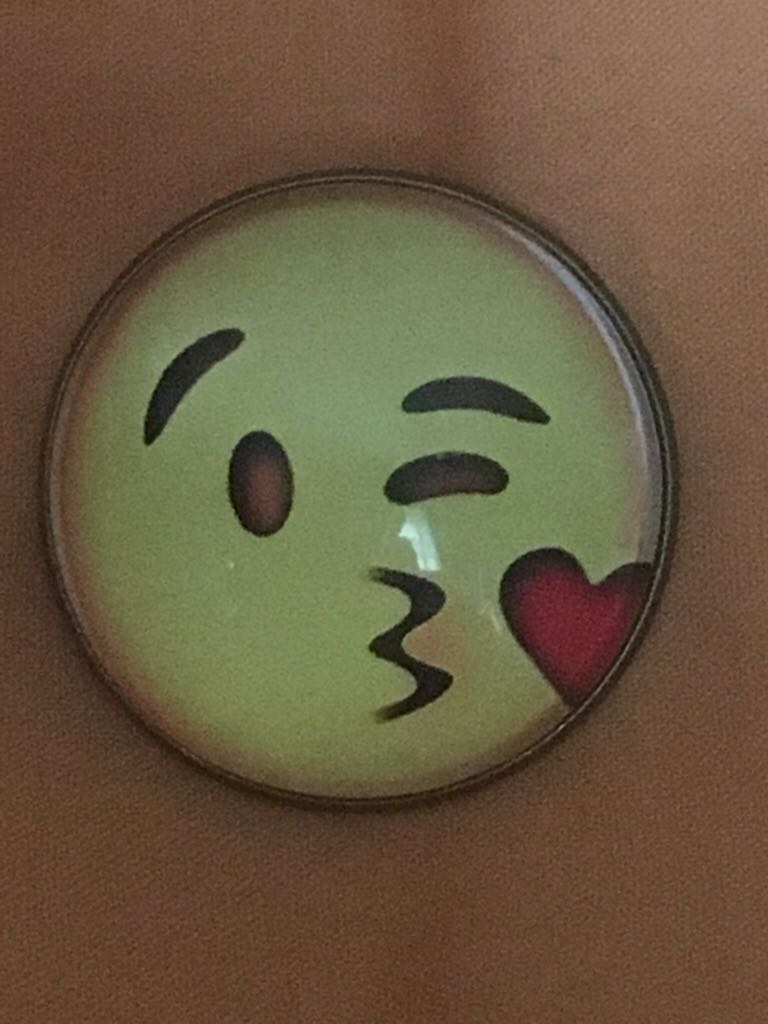 Emoji Kissing   pin collectible - Main Image 1