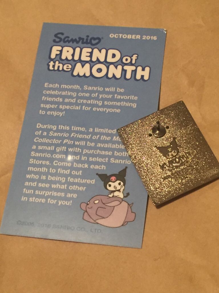 Kuromi Friend Of The Month  pin collectible - Main Image 2