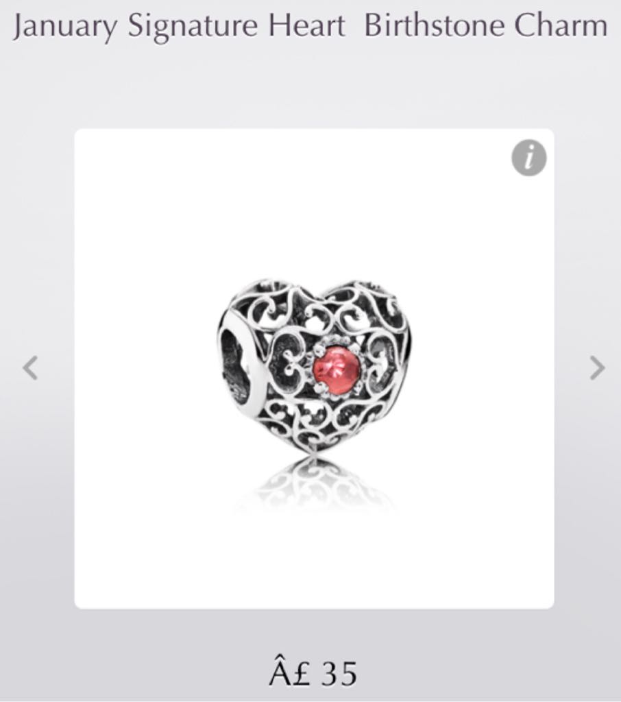 Signature Heart January  pin collectible - Main Image 2