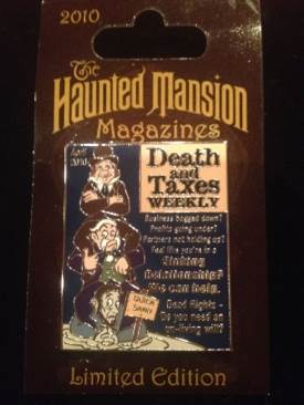 Haunted Mansion Magazine Death and Taxes Weekly - Pin pin collectible [Barcode 400000268132] - Main Image 1