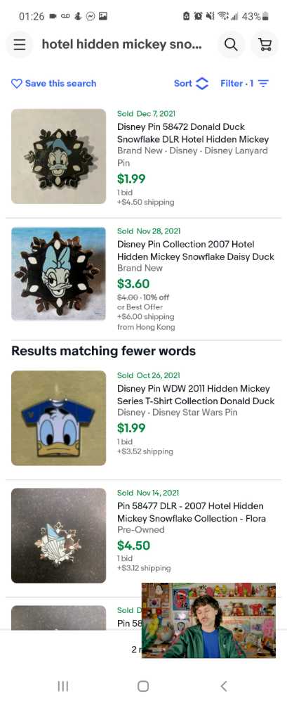 Donald Duck Snowflake - Hotel Hidden Mickey Snowflake Collection pin collectible - Main Image 3
