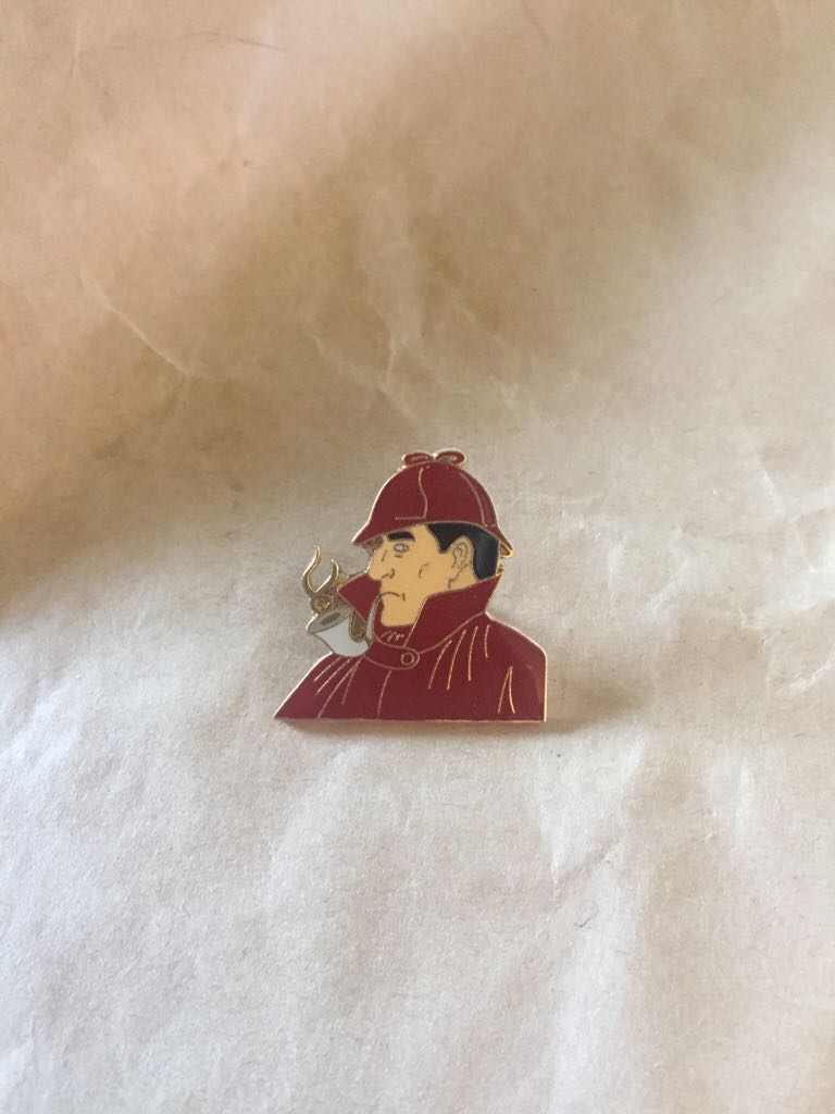 Hamlet Crowned Skeleton On Flowers Enamel Pin