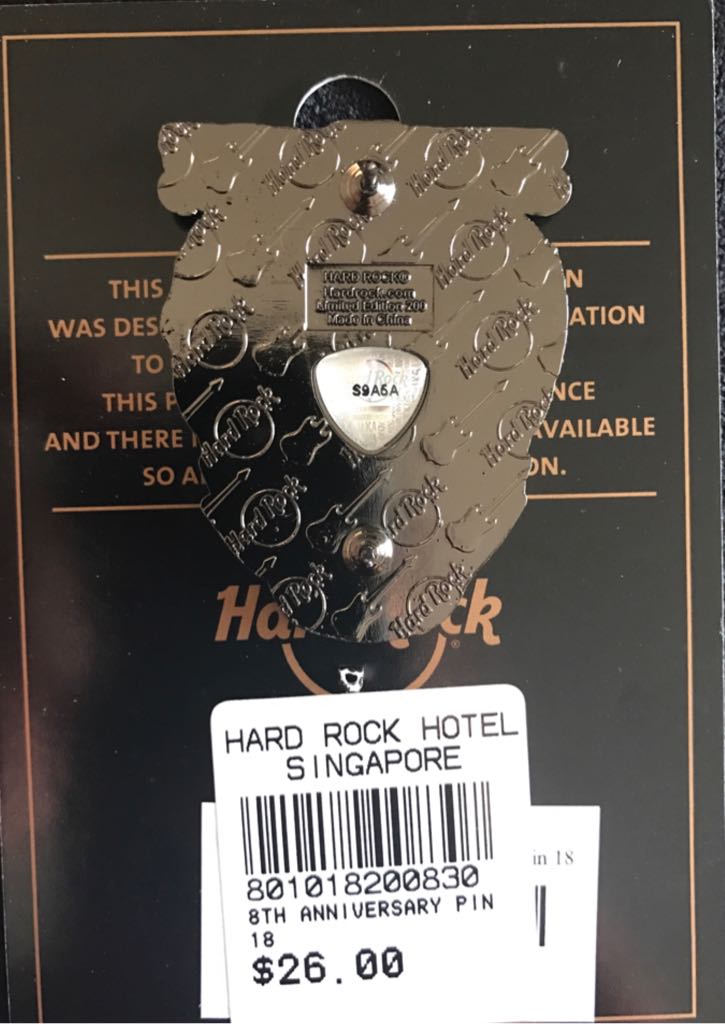 Singapore Hotel Hard Rock  pin collectible - Main Image 2
