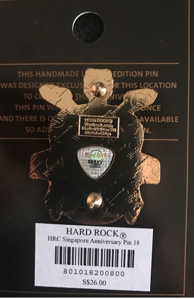 Singapore Hard Rock  pin collectible - Main Image 2