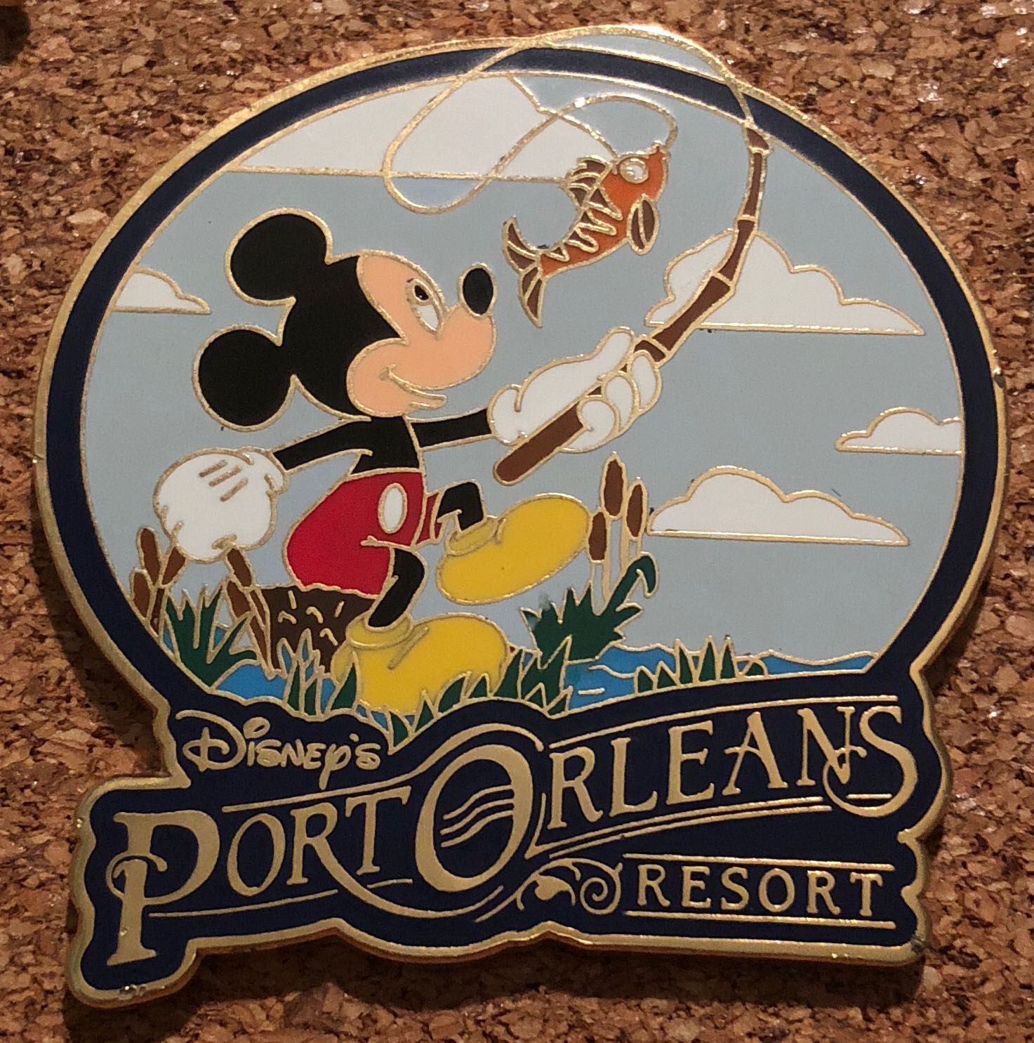 Port Orleans Mickey Fishing - Resorts pin collectible - Main Image 1