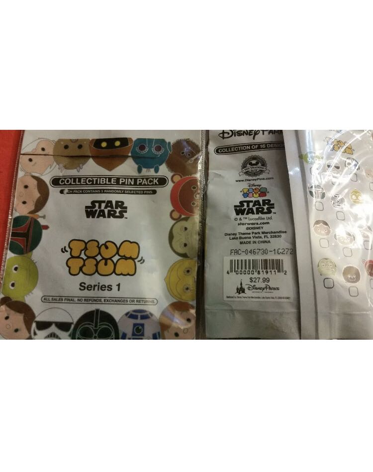 Star Wars Tsum Tsum Series 1 Complete Set  pin collectible - Main Image 2