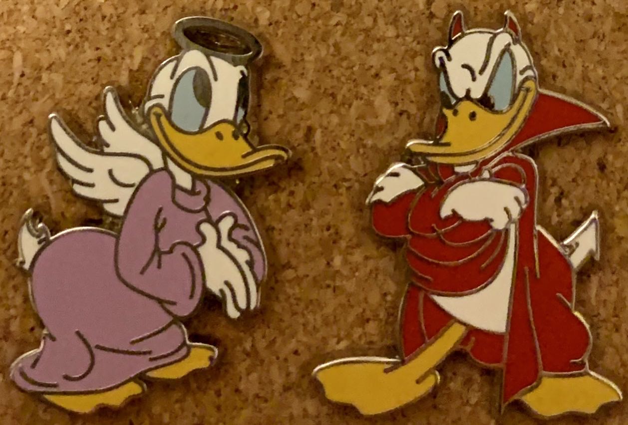 Good Conscience Bad Conscience Donald Duck - Devil Only pin collectible - Main Image 2
