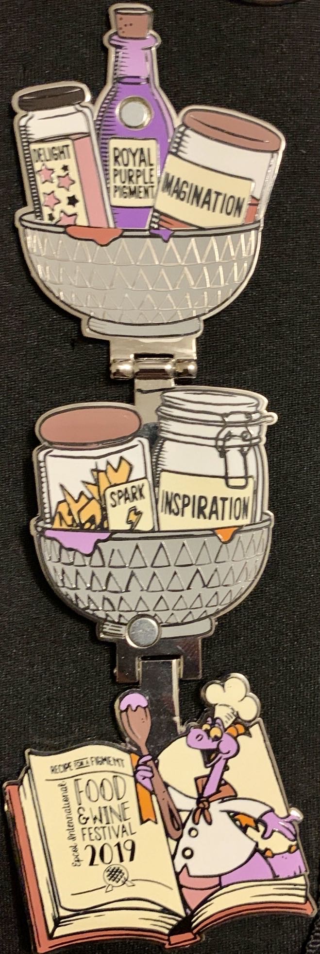EPCOT International Food And Wine Festival 2019 - Recipe For A Figment - Hinged pin collectible - Main Image 2