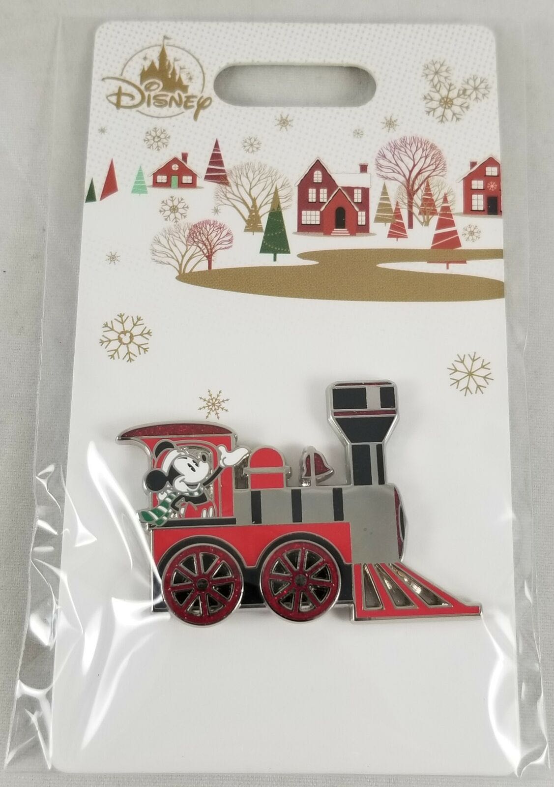 Mickey Mouse Holiday Train Pin (Toys For Tots) - Metal / Enamel pin collectible [Barcode 465054334226] - Main Image 2