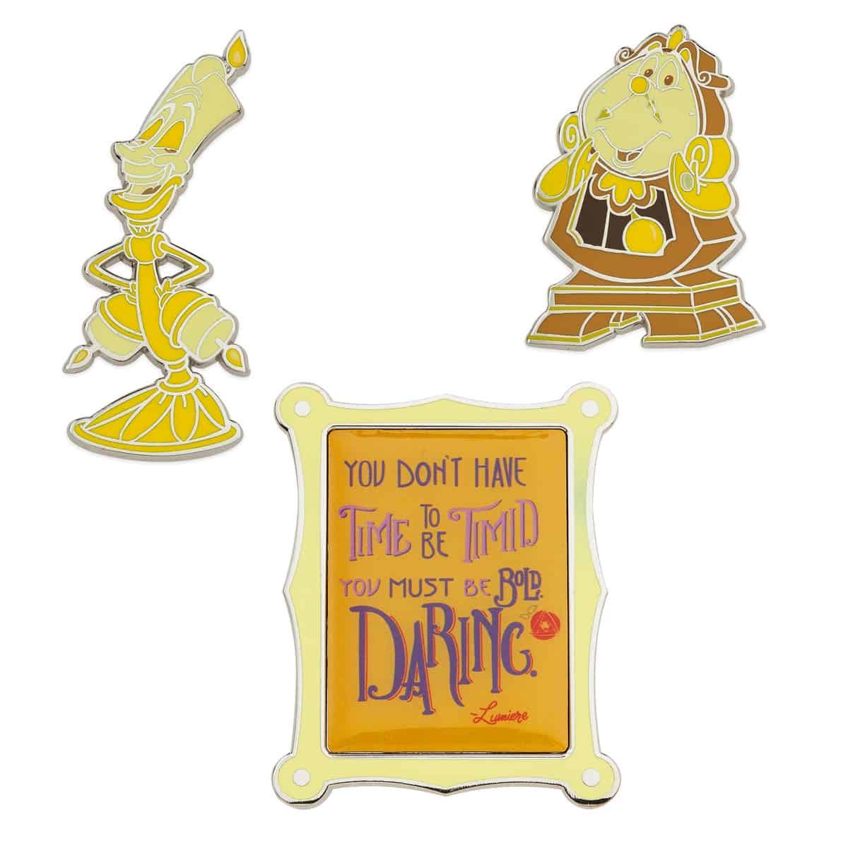 2019 - Disney Wisdom - 6/12 - Beauty And The Beast - Lumiere Quote - Uncommon pin collectible [Barcode 465051189652] - Main Image 2