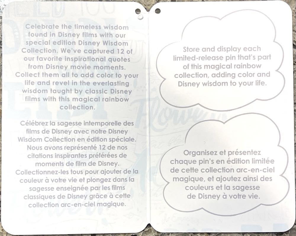 2019 - Disney Wisdom - 0/12 - Disney Wisdom Pin Pennant  pin collectible [Barcode 465050653642] - Main Image 3