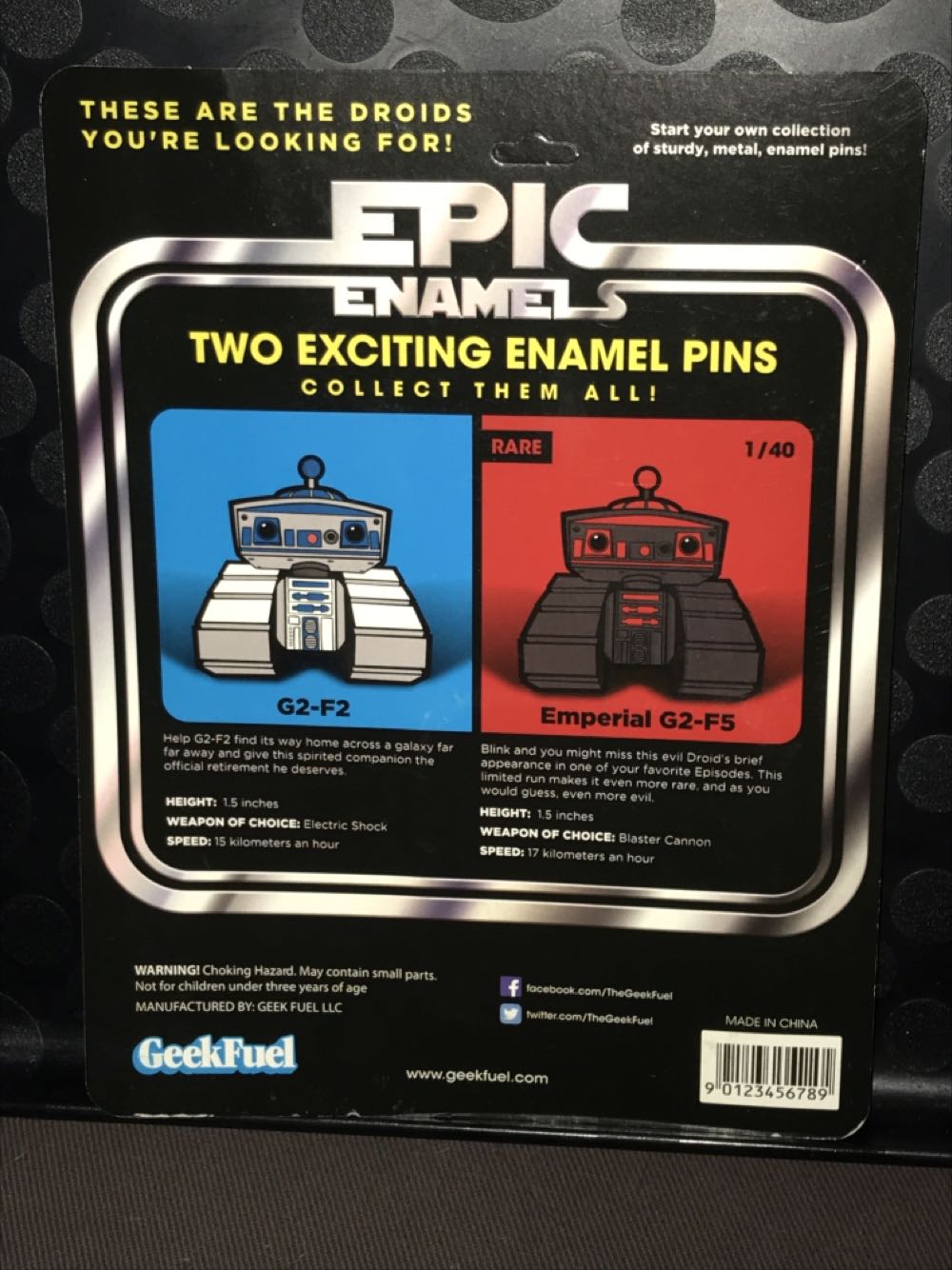 Epic Enamels: Droid Edition - Metal Enamel pin collectible - Main Image 3