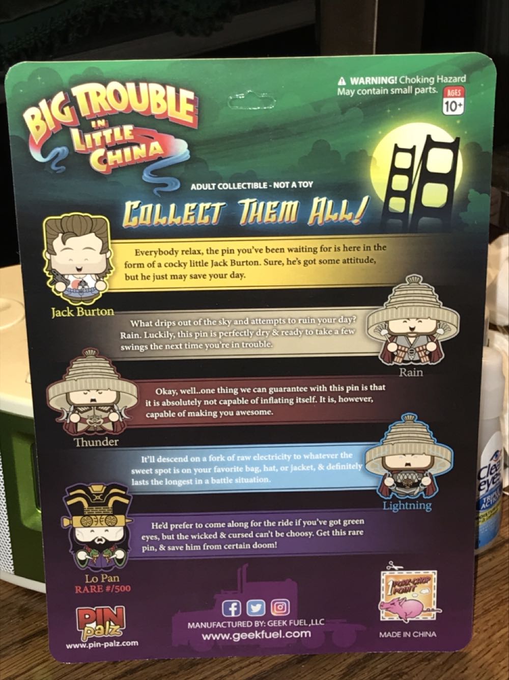 Pin Palz - Big Trouble in Little China - Nickel Plated Zinc & Enamel pin collectible - Main Image 2