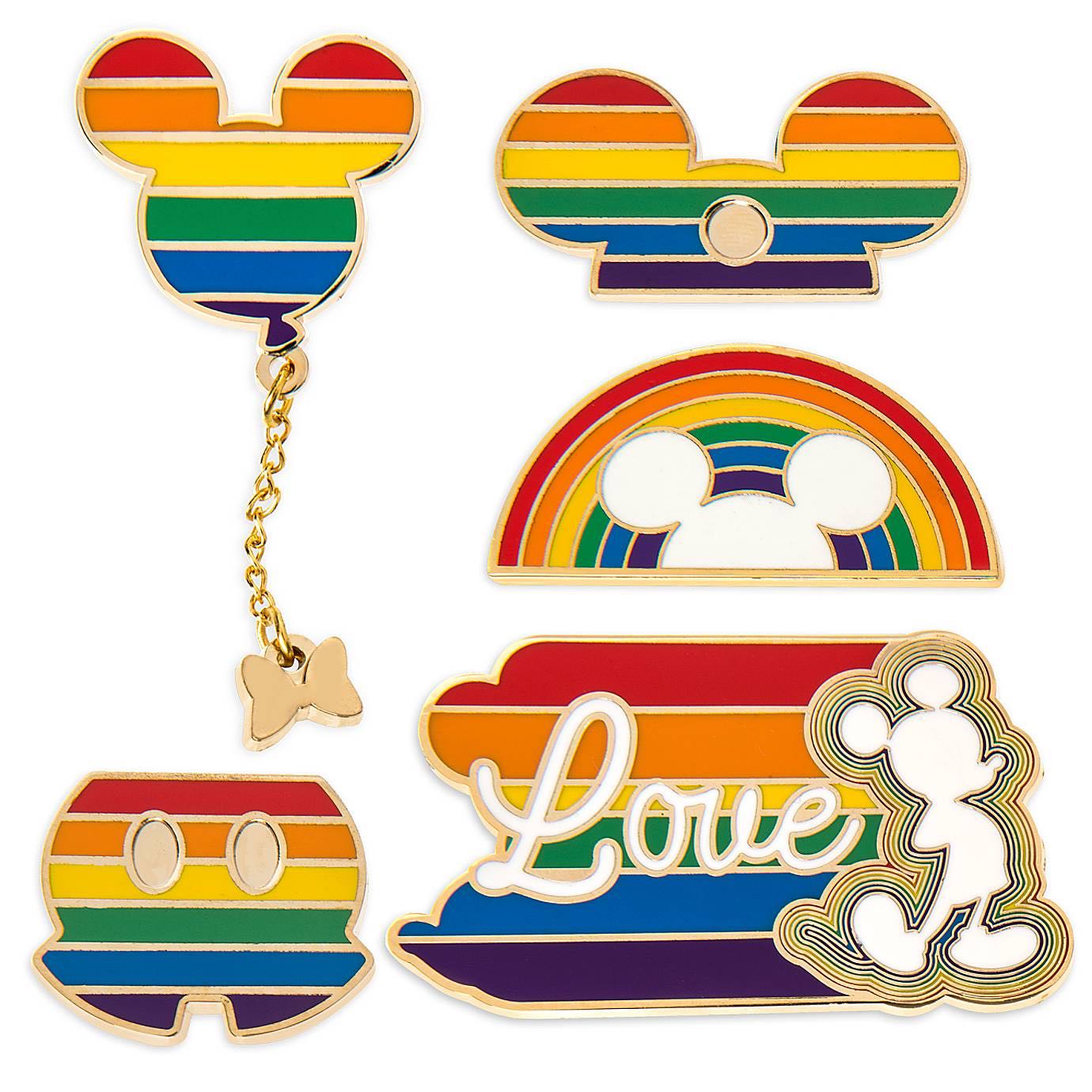 Rainbow Disney Collection Mickey Mouse Pin Set – 2020 – Limited Release - Enameled cloissonné pin collectible - Main Image 2