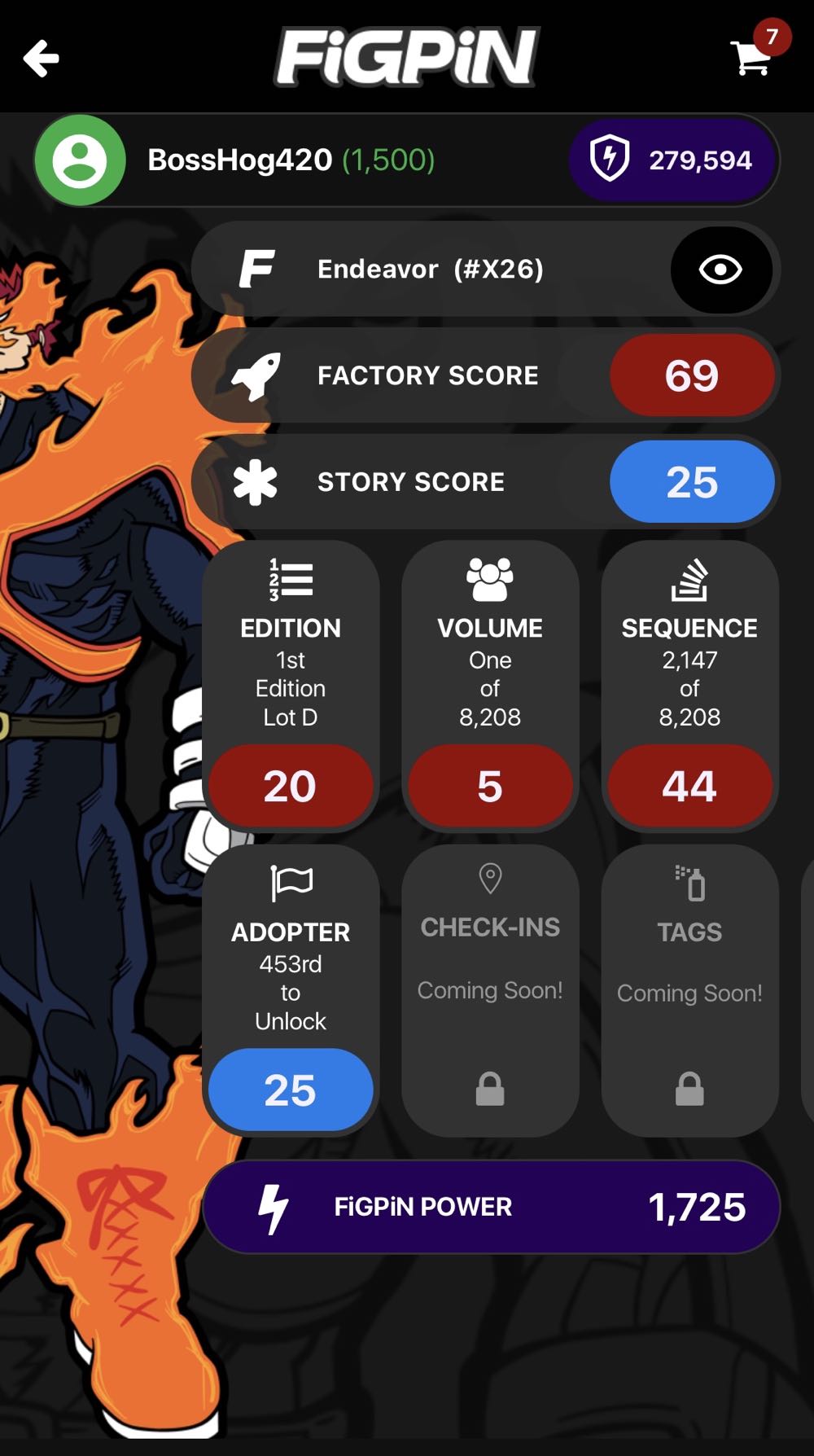 My Hero Academia Endeavor - FigPin pin collectible [Barcode 810021530840] - Main Image 2