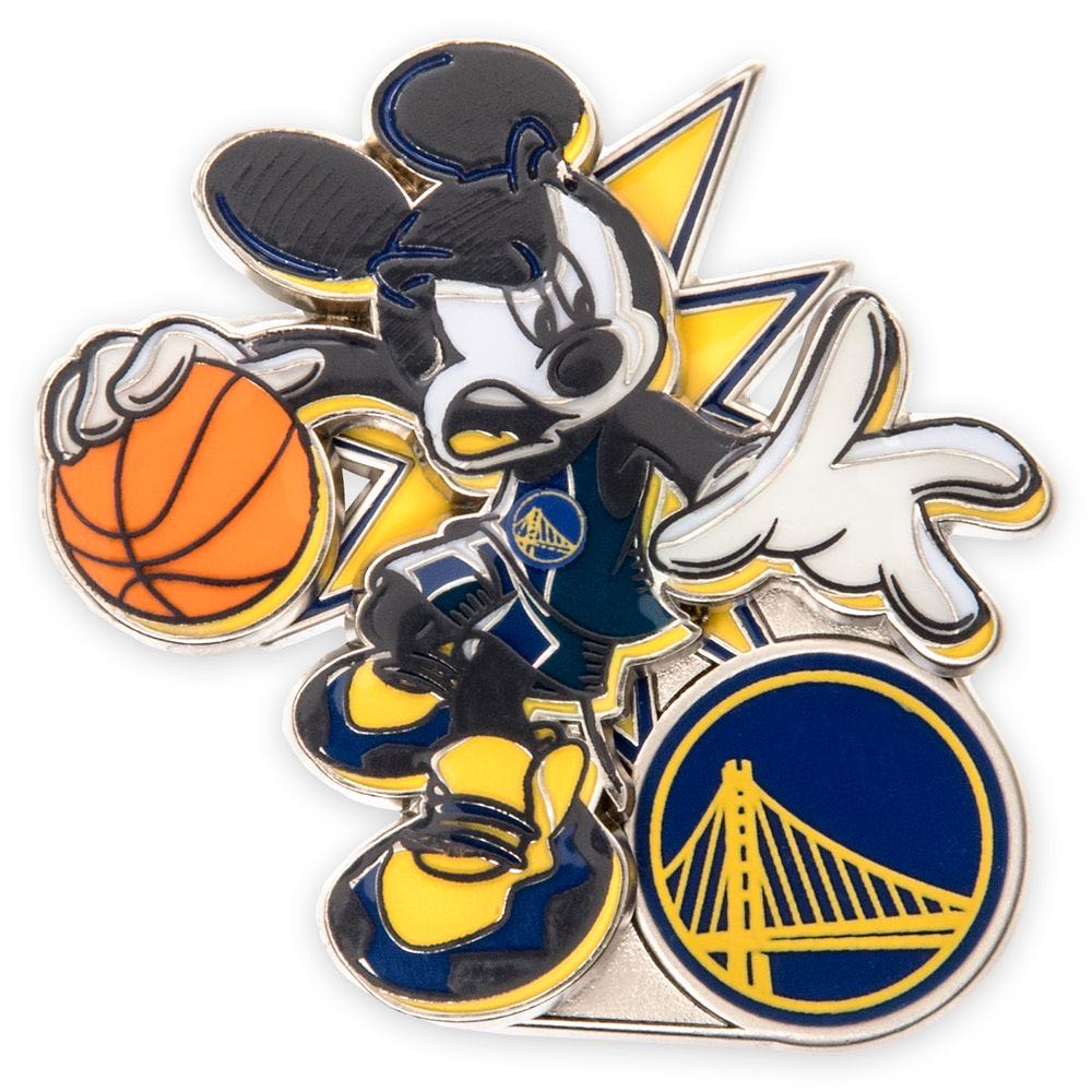 Mickey Mouse NBA Experience Pin – Golden State Warriors - Enameled cloissonné pin collectible - Main Image 2