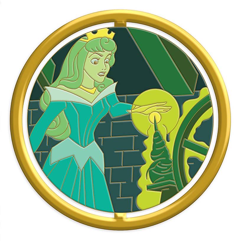 Aurora Spinner Pin – Enchanted Emblems – Pin of the Month – Limited Edition - Enameled cloissonné with Goldtone finish pin collectible - Main Image 2