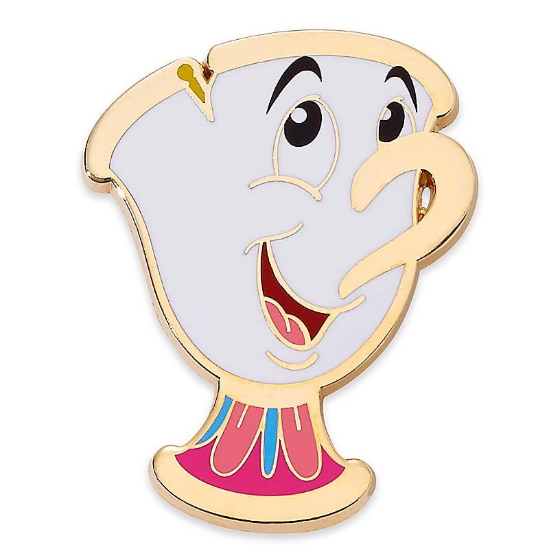 Chip Pin – Beauty and the Beast - Enameled cloissonné with Goldtone finish pin collectible - Main Image 2