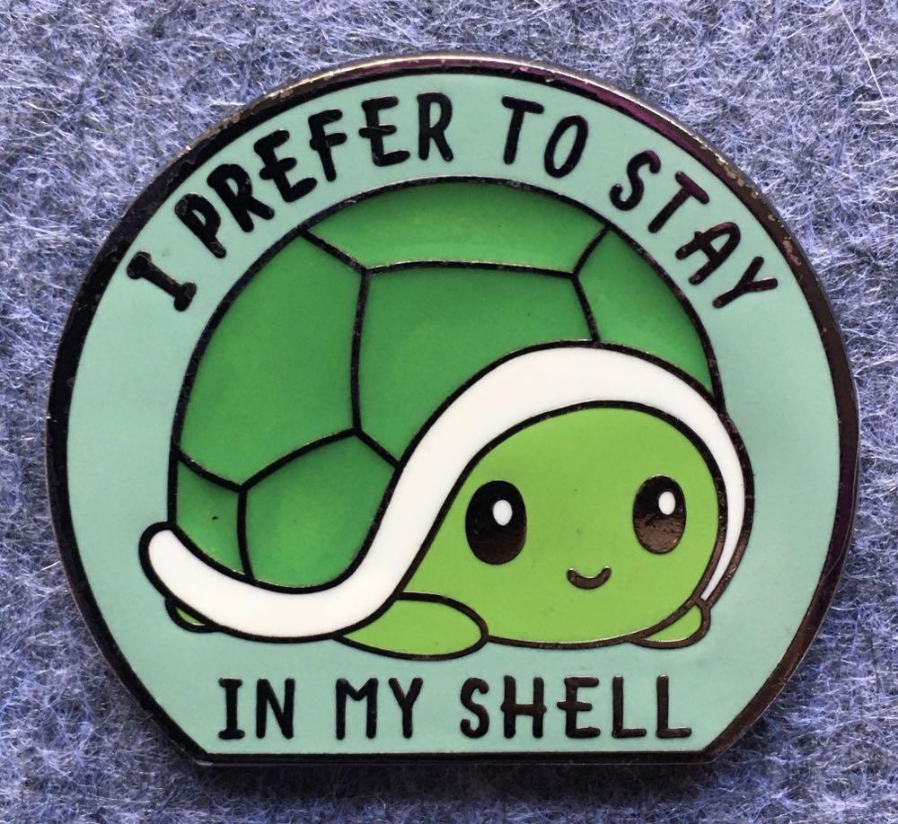 TeeTurtle I Prefer To Stay In My Shell - Metal / Enamel pin collectible - Main Image 2