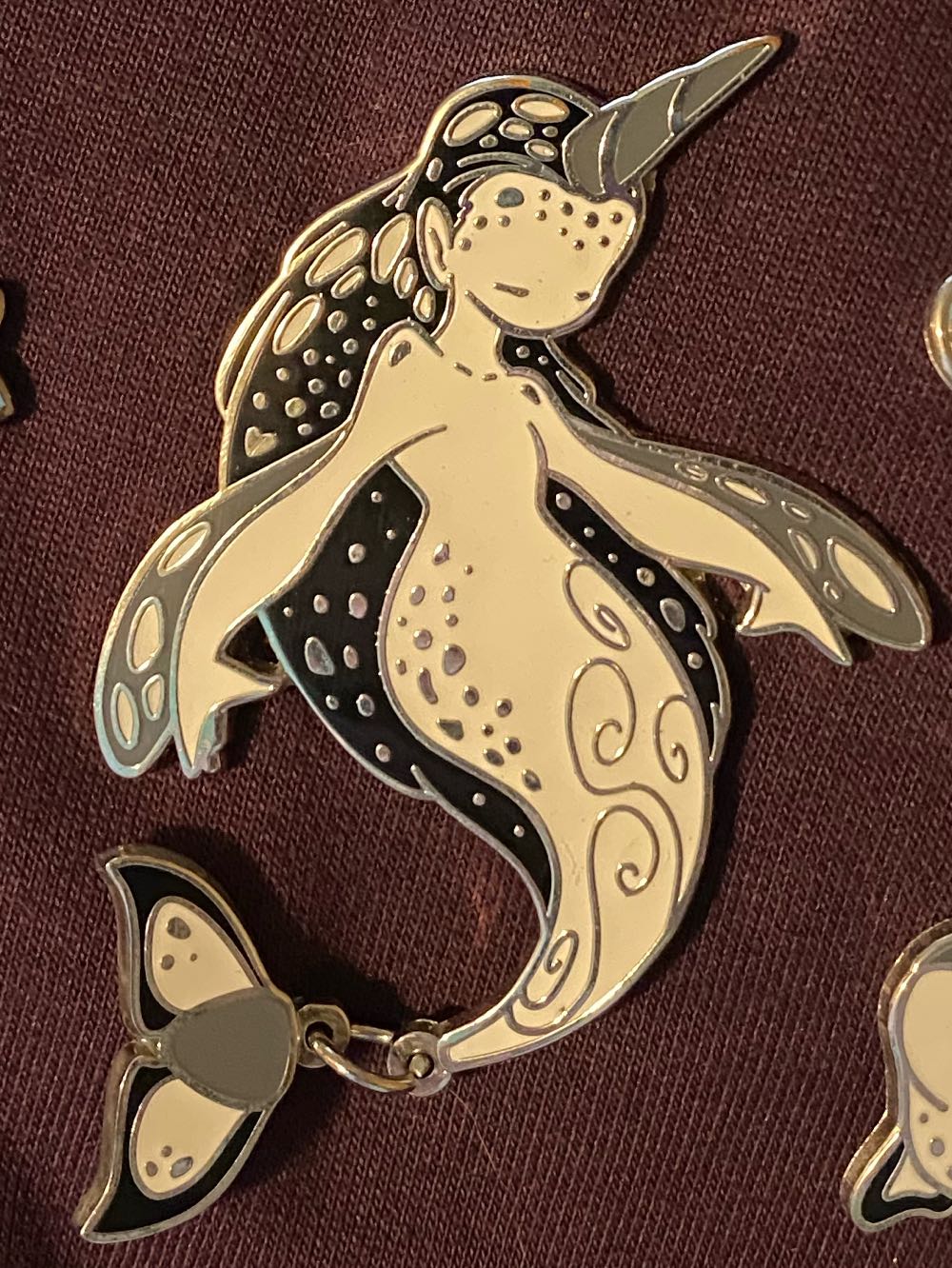 Narwhal Mermaid  pin collectible - Main Image 2