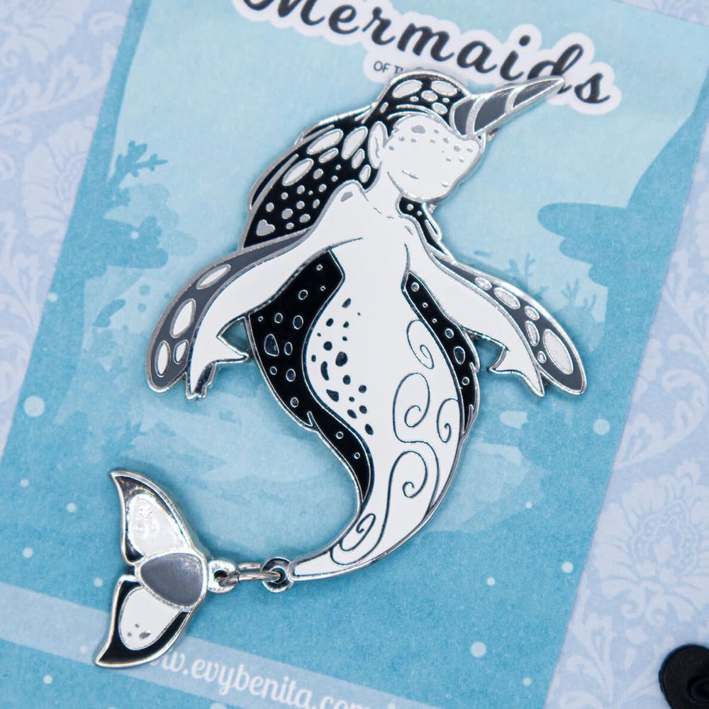 Narwhal Mermaid  pin collectible - Main Image 3