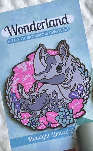 Black Rhinoceros Midnight Edition  pin collectible - Main Image 2