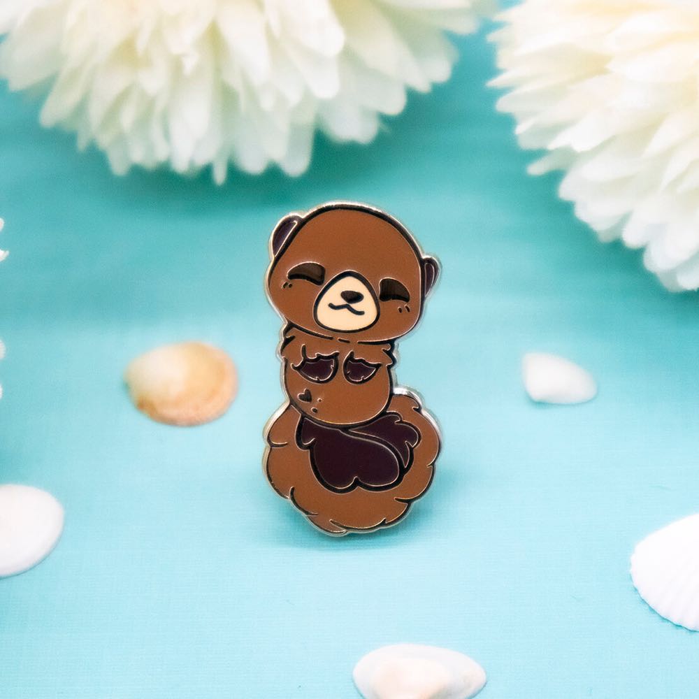 Baby Sea Otter Mini Sidekick  pin collectible - Main Image 2