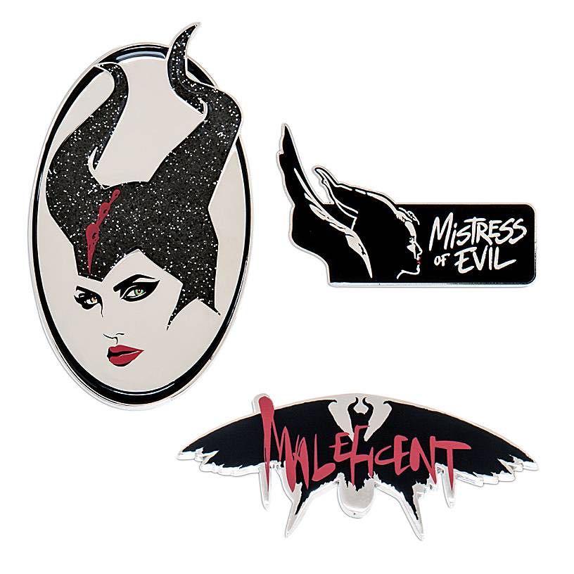 Maleficent: Mistress of Evil Pin Set – Limited Edition - Polished silvertone finish & Black and red enamel pin collectible - Main Image 2