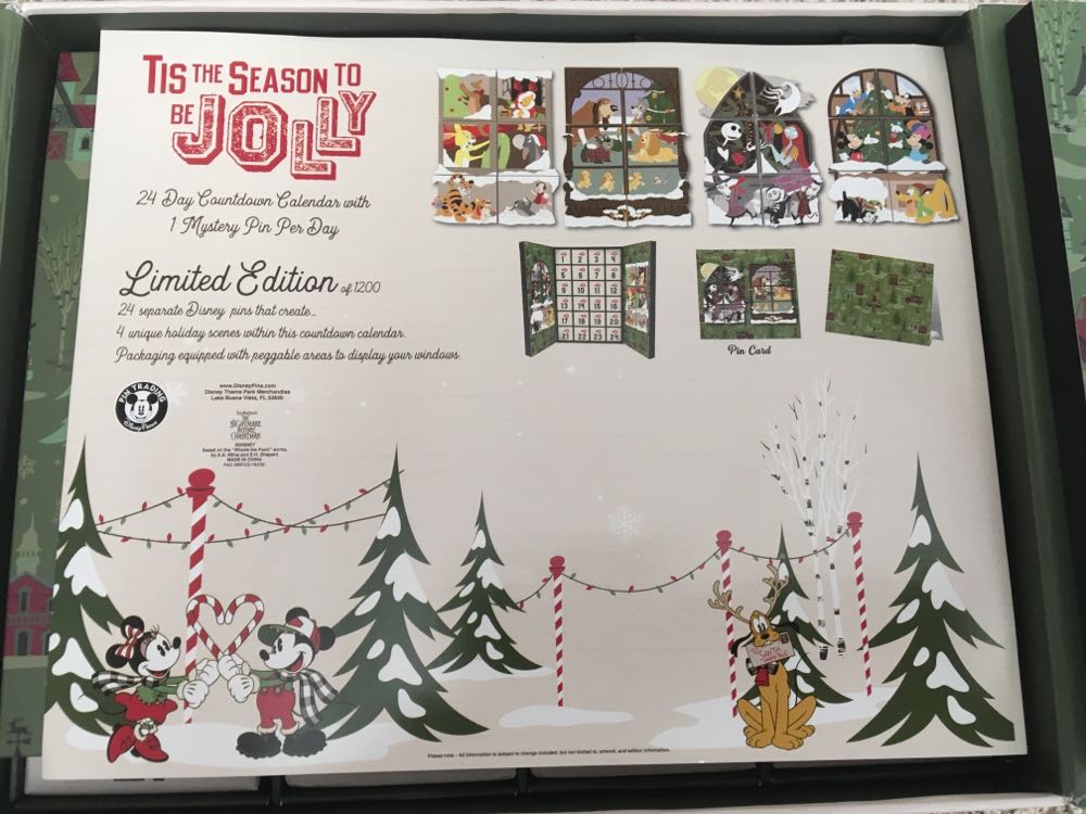 Disney - Tis The Season To Be Jolly 24 Advent Calender Ltd Edition 1200  pin collectible - Main Image 3