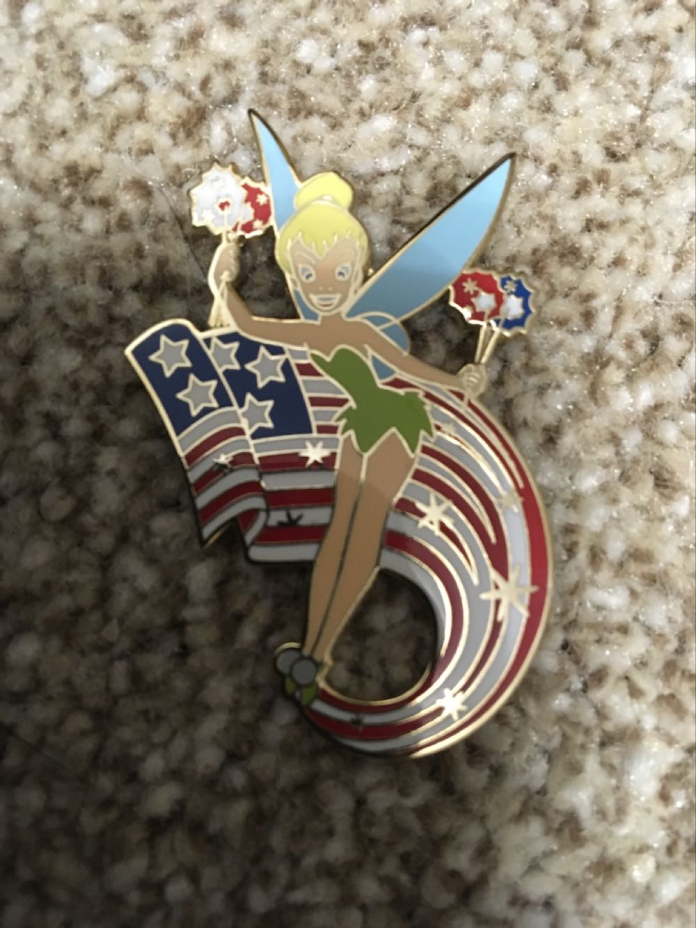 Tinkerbell - Inset In Gold Letter D