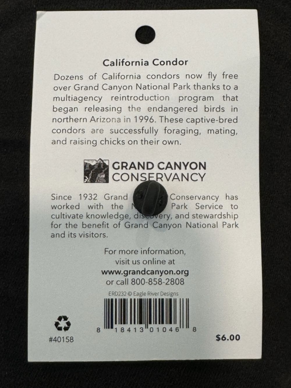 Grand Canyon National Park - Pin pin collectible [Barcode 818413010468] - Main Image 3