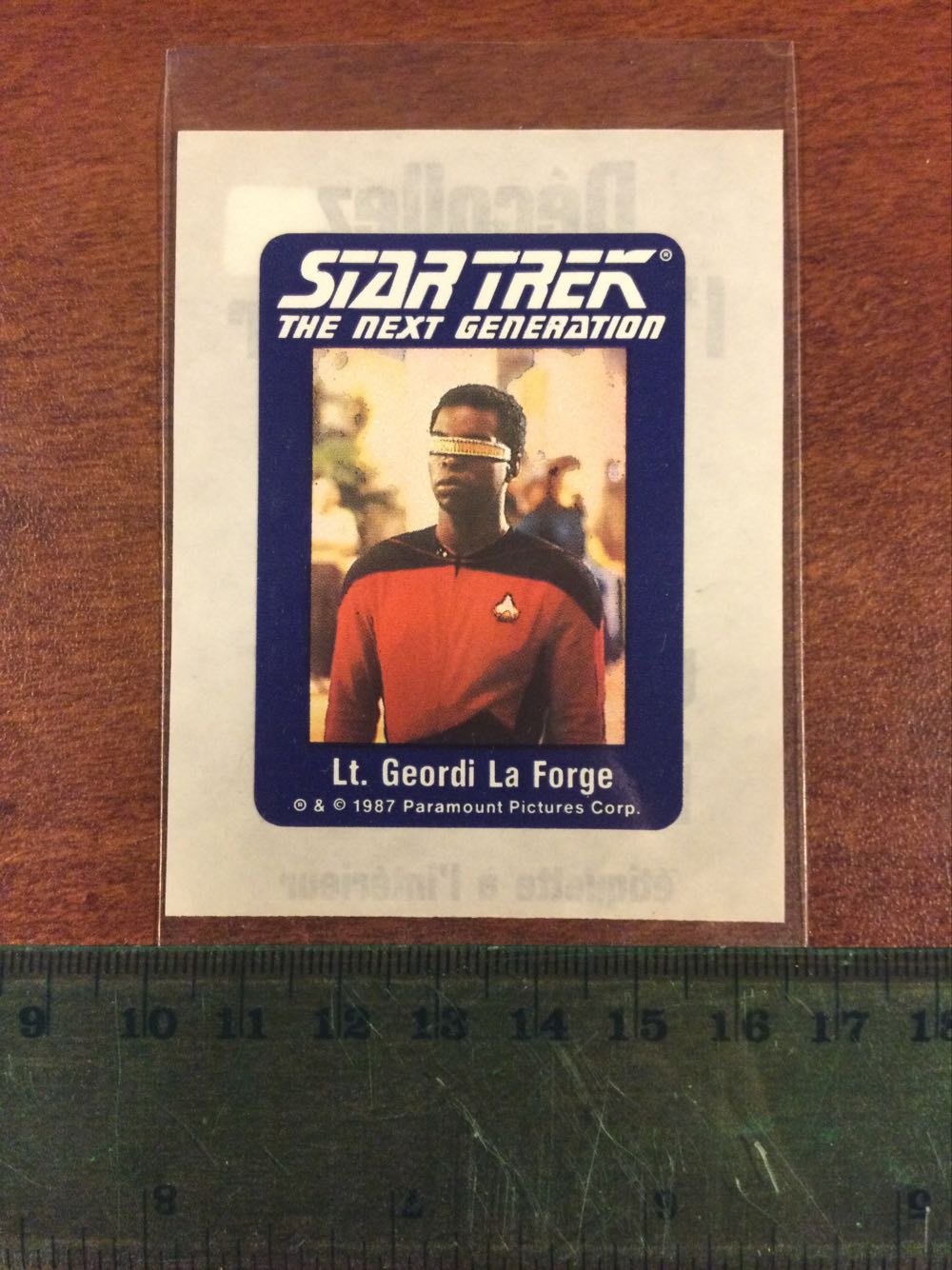 Star Trek Stickers Lt Geordi La Forge - Sticker pin collectible - Main Image 2
