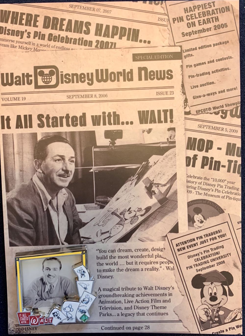 Celebrating 20 Years Pin Event - Extra! Series 2015-2019 Steamboat Willie - Pin On Pin pin collectible - Main Image 2