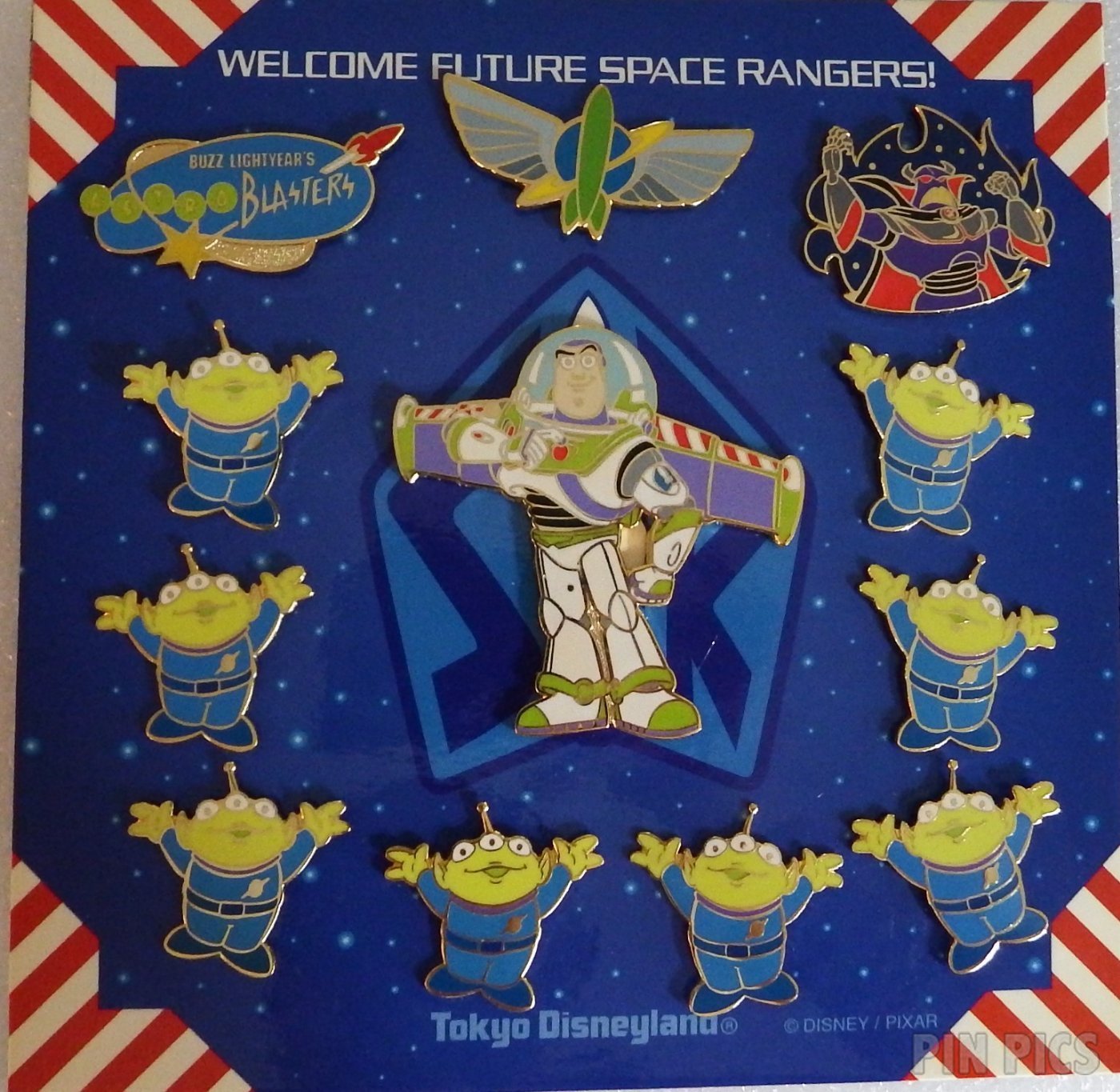 Japan - Buzz Lightyear and Little Green Men Set - Astro Blasters - TDL  pin collectible - Main Image 2