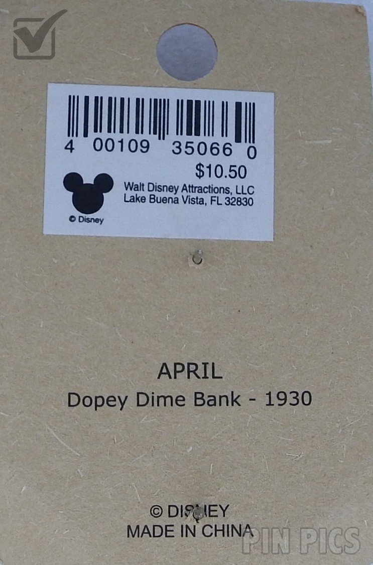 WDW - Dopey Bank - Pin of the Month - Vintage Collecton  pin collectible - Main Image 4