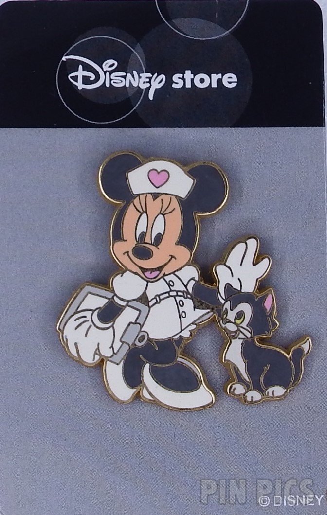 Japan - Minnie Mouse and Figaro - Nurse - JDS  pin collectible - Main Image 3